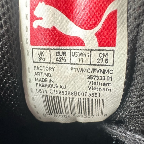 Puma high top wedge sneakers. Snakeskin embossed print. - Picture 4 of 5